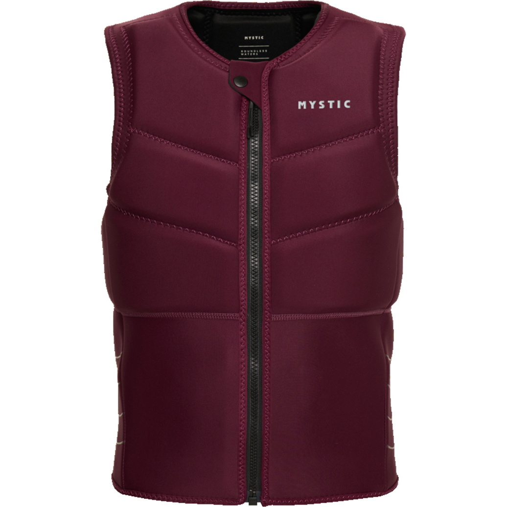 2026 Mystic Hombres Star Front Zip Chaleco Impact 35005.230231 - Oxblood Red